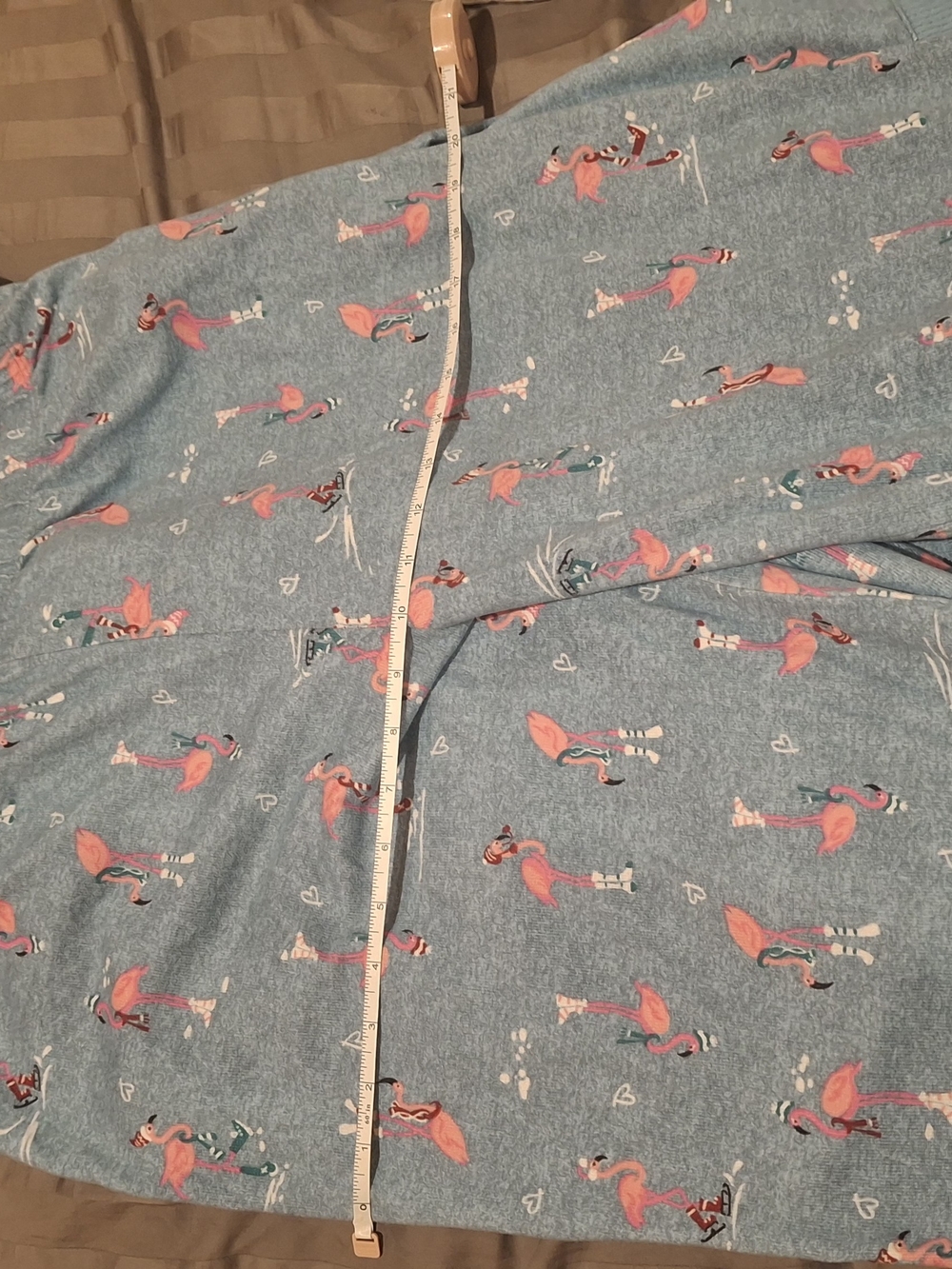Relaxed Light Blue Women’s Pajama Set with Pink Accent Print - Picture 14 of 16